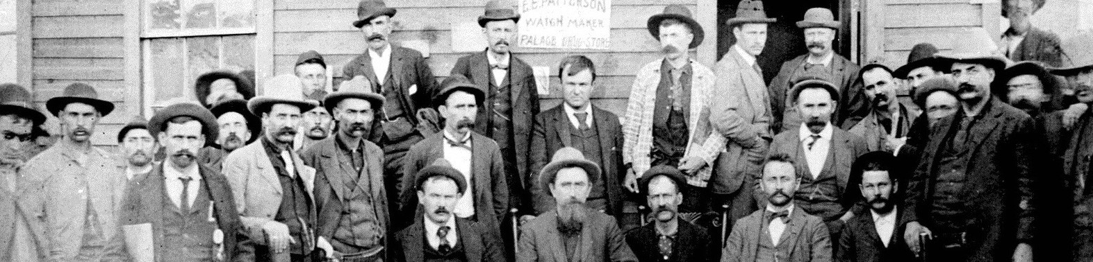 Clerical force and U. S. Deputy Marshals at the U.S. Land Office in Okla. Terr., in 1893
